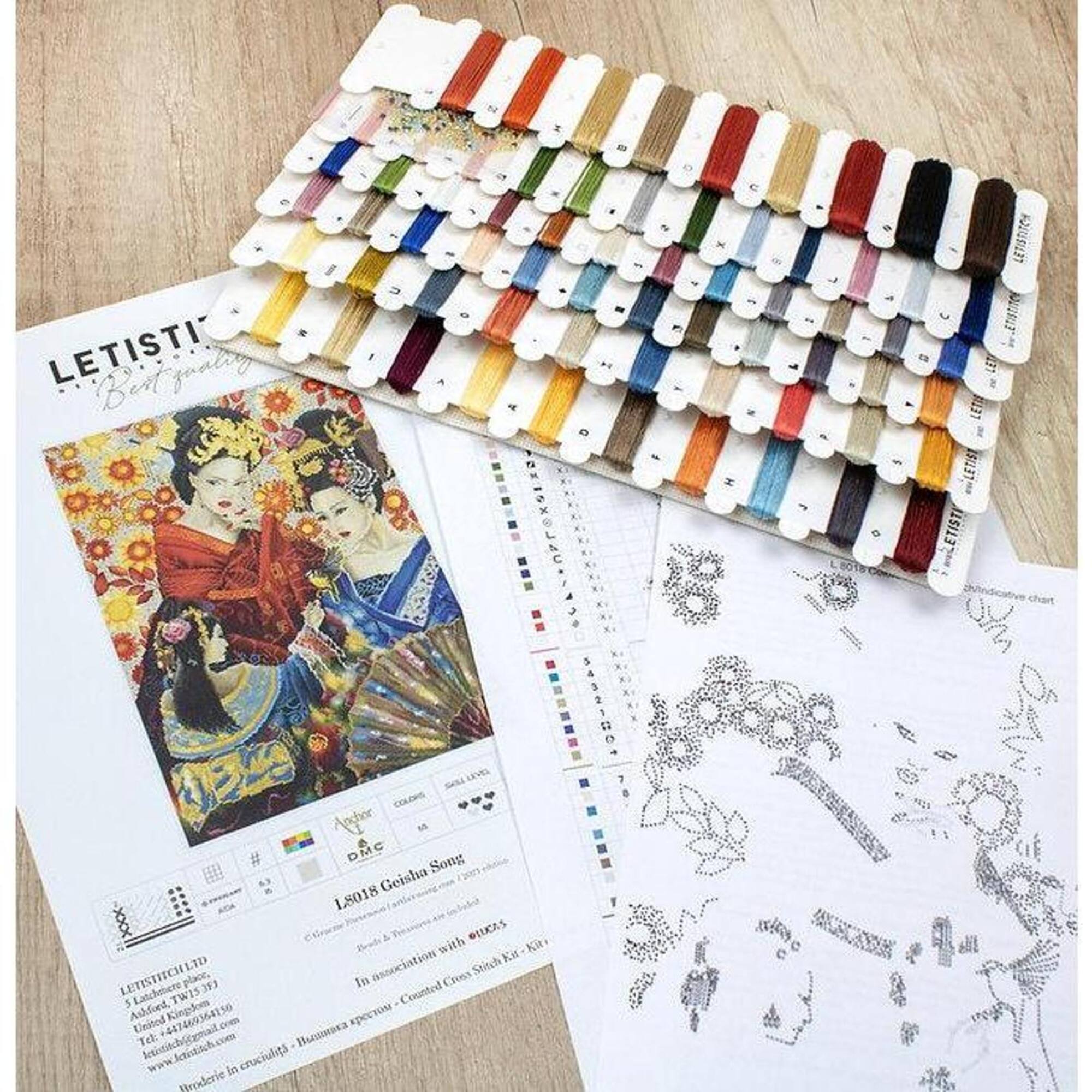 Letistitch Geisha Song Counted Cross Stitch Kit